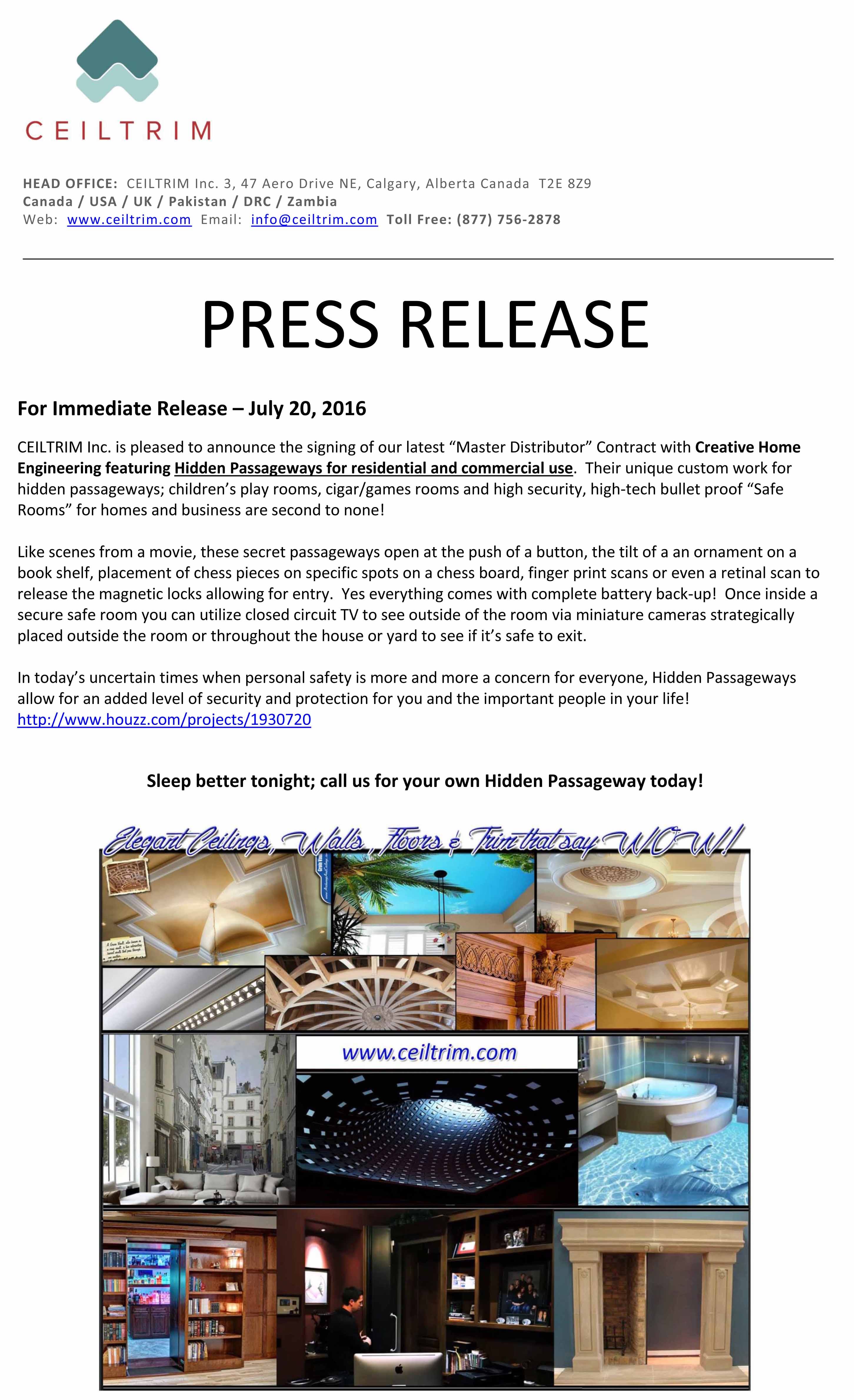 Hidden Passageways Press Release July 20 2016 version 2